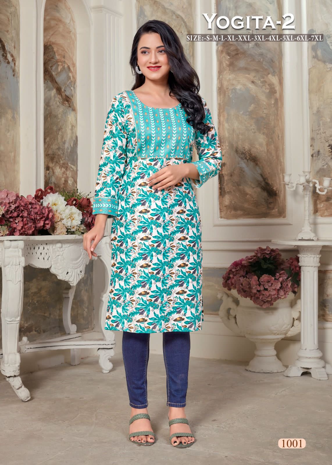 Yogita 2 Rayon Printed Plus Size Kurtis Catalog